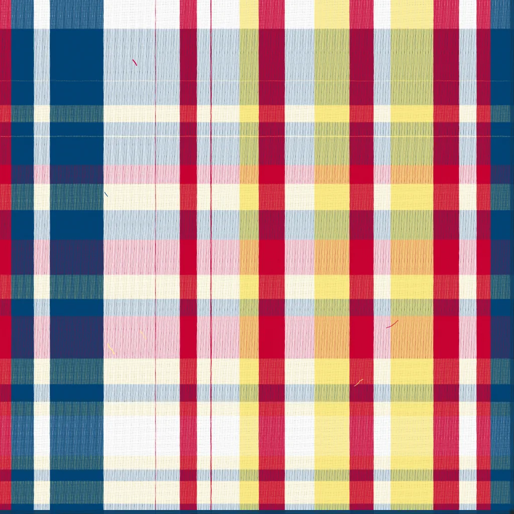 Generative Madras Checks textile study with open field and fine checks